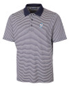Tennessee Titans Historic Cutter & Buck Forge Tonal Stripe Stretch Mens Polo Liberty Navy Mannequin Thumbnail Image