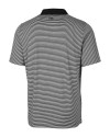 Las Vegas Raiders Historic Cutter & Buck Forge Tonal Stripe Stretch Mens Polo Black Mannequin Back Thumbnail Image