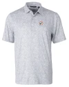 Miami Dolphins Historic Cutter & Buck Pike Constellation Print Stretch Mens Polo Polished Medium Gray Mannequin Thumbnail Image