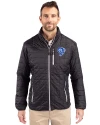 Los Angeles Rams Historic Cutter & Buck Rainier PrimaLoft®  Mens Big and Tall Eco Insulated Puffer Jacket Black Front Thumbnail Image