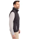 Las Vegas Raiders Historic Cutter & Buck Rainier PrimaLoft® Mens Big and Tall Eco Insulated Full Zip Puffer Vest Black Side Thumbnail Image