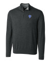Los Angeles Rams Historic Cutter & Buck Lakemont Tri-Blend Mens Big and Tall Quarter Zip Pullover Sweater Charcoal Heather Mannequin Thumbnail Image