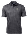 Las Vegas Raiders Historic Cutter & Buck Pike Banner Print Stretch Mens Big & Tall Polo Black Mannequin Thumbnail Image