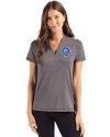 Los Angeles Rams Historic Cutter & Buck Forge Eco Heathered Stretch Womens Blade Top Dark Black Heather Front Thumbnail Image