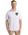 Las Vegas Raiders Historic Cutter & Buck Virtue Eco Pique Recycled Mens Big and Tall Polo White Front Thumbnail Image