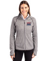 New York Giants Historic Cutter & Buck Mainsail Full Zip Hooded Womens Jacket Polished Heather Front Thumbnail Image
