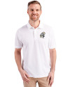 New Orleans Saints Historic Cutter & Buck Advantage Eco Tri-Blend Pique Mens Big and Tall Polo White Front Thumbnail Image