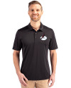 Arizona Cardinals Historic Cutter & Buck Prospect Eco Textured Stretch Recycled Mens Big & Tall Polo Black Front Thumbnail Image