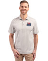 New York Giants Historic Cutter & Buck Virtue Eco Pique Stripe Recycled Mens Big and Tall Polo Polished Medium Gray Front Thumbnail Image