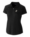New Orleans Saints Historic Cutter & Buck Forge Stretch Womens Short Sleeve Polo Black Mannequin Thumbnail Image