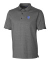 Los Angeles Rams Historic Cutter & Buck Forge Heathered Stretch Mens Polo Charcoal Heather Mannequin Thumbnail Image