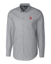 Tampa Bay Buccaneers Historic Cutter & Buck Stretch Oxford Mens Long Sleeve Dress Shirt Charcoal Mannequin Thumbnail Image