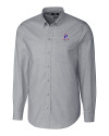 New England Patriots Historic Cutter & Buck Stretch Oxford Mens Long Sleeve Dress Shirt Charcoal Mannequin Thumbnail Image