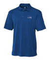 Seattle Seahawks Historic Cutter & Buck Genre Textured Solid Mens Polo Tour Blue Mannequin Thumbnail Image