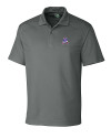 New England Patriots Historic Cutter & Buck Genre Textured Solid Mens Polo Elemental Grey Mannequin Thumbnail Image