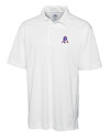 New England Patriots Historic Cutter & Buck Genre Textured Solid Mens Polo White Mannequin Thumbnail Image