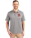 Denver Broncos Historic Cutter & Buck Forge Stretch Mens Big and Tall Polo Polished Medium Gray Front Thumbnail Image