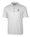 Detroit Lions Historic Cutter & Buck Pike Double Dot Print Stretch Mens Big and Tall Polo Charcoal Mannequin Thumbnail Image