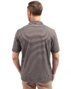 Indianapolis Colts Historic Cutter & Buck Virtue Eco Pique Stripe Recycled Mens Big and Tall Polo Black Back Thumbnail Image