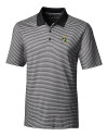 Green Bay Packers Historic Cutter & Buck Forge Tonal Stripe Stretch Mens Polo Black Mannequin Thumbnail Image