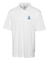Detroit Lions Historic Cutter & Buck CB Drytec Genre Textured Solid Mens Big and Tall Polo White Mannequin Thumbnail Image