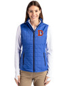 Denver Broncos Historic Cutter & Buck Rainier PrimaLoft® Womens Eco Insulated Full Zip Puffer Vest Royal Front Thumbnail Image