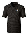 Detroit Lions Historic Cutter & Buck Forge Pencil Stripe Stretch Mens Polo Black Mannequin Thumbnail Image
