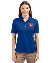 Denver Broncos Historic Cutter & Buck Virtue Eco Pique Recycled Womens Polo Tour Blue Front Thumbnail Image