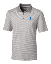 Detroit Lions Historic Cutter & Buck Forge Tonal Stripe Stretch Mens Big and Tall Polo Polished Medium Gray Mannequin Thumbnail Image