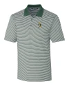 View image 7: Green Bay Packers Historic Cutter & Buck Forge Tonal Stripe Stretch Mens Big and Tall Polo Hunter Green Mannequin