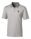 Green Bay Packers Historic Cutter & Buck Forge Tonal Stripe Stretch Mens Big and Tall Polo Polished Medium Gray Mannequin Thumbnail Image