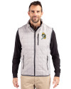 Green Bay Packers Historic Cutter & Buck Rainier PrimaLoft® Mens Eco Insulated Full Zip Puffer Vest Polished Medium Gray Front Thumbnail Image