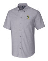 Green Bay Packers Historic Cutter & Buck Stretch Oxford Mens Big and Tall Short Sleeve Dress Shirt Charcoal Mannequin Thumbnail Image