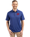 Buffalo Bills Historic Cutter & Buck Virtue Eco Pique Recycled Mens Big and Tall Polo Tour Blue Front Thumbnail Image