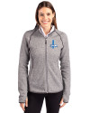 Detroit Lions Historic Cutter & Buck Mainsail Full Zip Hooded Womens Jacket Polished Heather Front Thumbnail Image