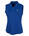 Indianapolis Colts Historic Cutter & Buck Forge Stretch Womens Sleeveless Polo Tour Blue Mannequin Thumbnail Image