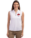 Buffalo Bills Historic Cutter & Buck Forge Stretch Womens Sleeveless Polo White Front Thumbnail Image