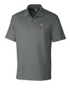 Cleveland Browns Historic Cutter & Buck CB Drytec Genre Textured Solid Mens Big and Tall Polo Elemental Grey Mannequin Thumbnail Image