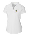 View image 7: Green Bay Packers Historic Cutter & Buck Forge Stretch Womens Short Sleeve Polo White Mannequin