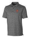 Cincinnati Bengals Historic Cutter & Buck Forge Heathered Stretch Mens Polo Charcoal Heather Mannequin Thumbnail Image