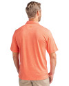Cincinnati Bengals Historic Cutter & Buck Forge Heathered Stretch Mens Polo College Orange Heather Back Thumbnail Image