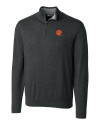 Cincinnati Bengals Historic Cutter & Buck Lakemont Tri-Blend Mens Quarter Zip Pullover Sweater Charcoal Heather Mannequin Thumbnail Image