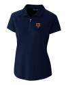 Chicago Bears Historic Cutter & Buck Forge Stretch Womens Short Sleeve Polo Liberty Navy Mannequin Thumbnail Image