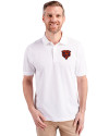Chicago Bears Historic Cutter & Buck Advantage Eco Tri-Blend Pique Mens Polo White Front Thumbnail Image