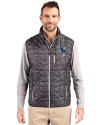 Indianapolis Colts Historic Cutter & Buck Rainier PrimaLoft® Mens Eco Insulated Full Zip Printed Puffer Vest Black Front Thumbnail Image