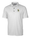 Green Bay Packers Historic Cutter & Buck Pike Double Dot Print Stretch Mens Polo Charcoal Mannequin Thumbnail Image