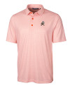 Cleveland Browns Historic Cutter & Buck Pike Double Dot Print Stretch Mens Polo College Orange Mannequin Thumbnail Image