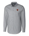 Chicago Bears Historic Cutter & Buck Stretch Oxford Mens Long Sleeve Dress Shirt Charcoal Mannequin Thumbnail Image