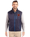 Chicago Bears Historic Cutter & Buck Rainier PrimaLoft® Mens Eco Insulated Full Zip Puffer Vest Dark Navy Front Thumbnail Image