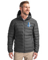Detroit Lions Historic Cutter & Buck Mission Ridge Repreve® Eco Insulated Mens Puffer Jacket Elemental Grey Front Thumbnail Image